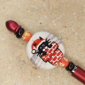 Stylus for ipad or phone ( santa cat red stylus)